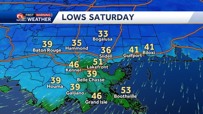 New Orleans weather forecast how cold will it get Thanksgiving
