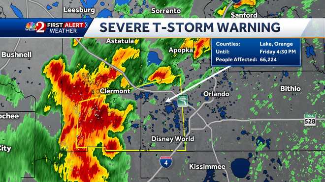 Storms moving through Central Florida