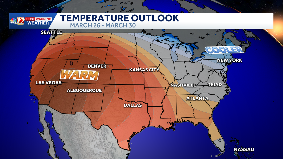 Warming trend well underway for the first few days of spring