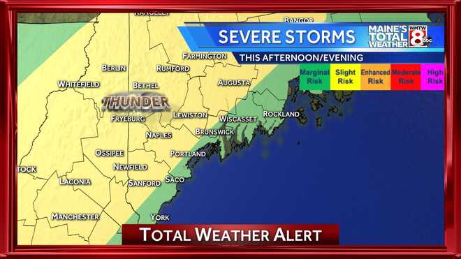 Severe storms move through Maine Tuesday