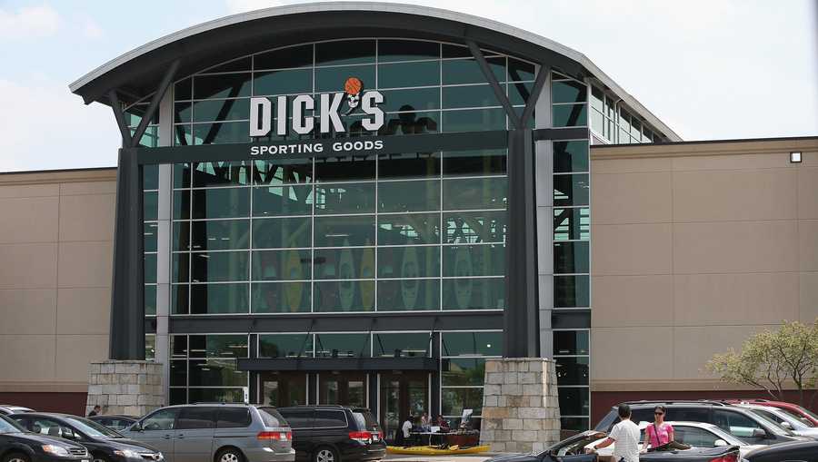 Dick's Sporting Goods stock price surged by as much as 27% after it reported stronger than expected quarterly sales and profit Wednesday.