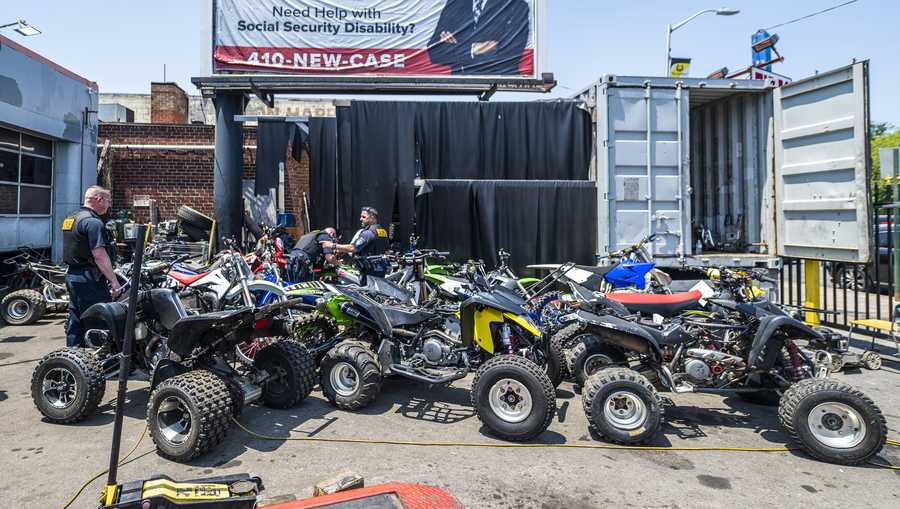 dirt bikes seized by baltimore police