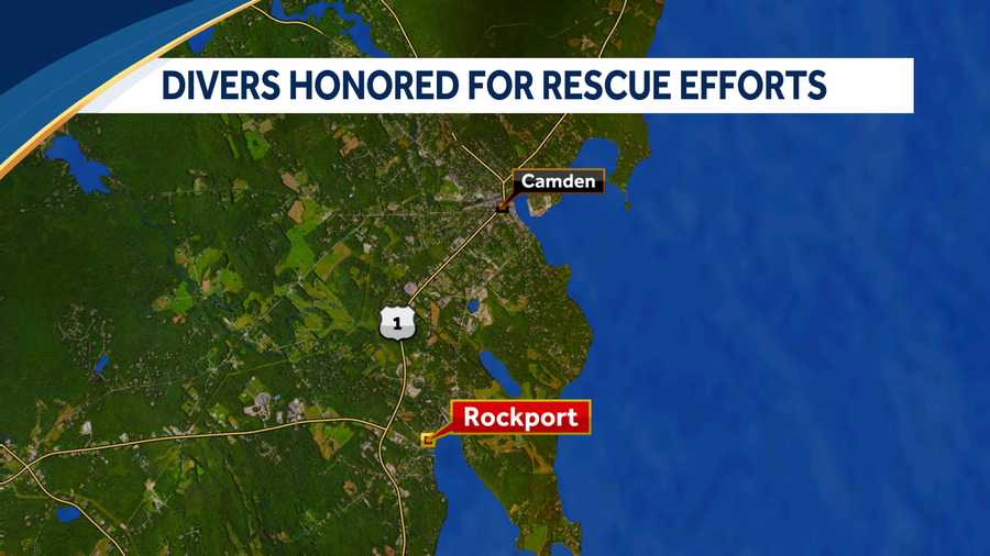 Divers will be honored after rescue efforts last year in Rockport, Maine.
