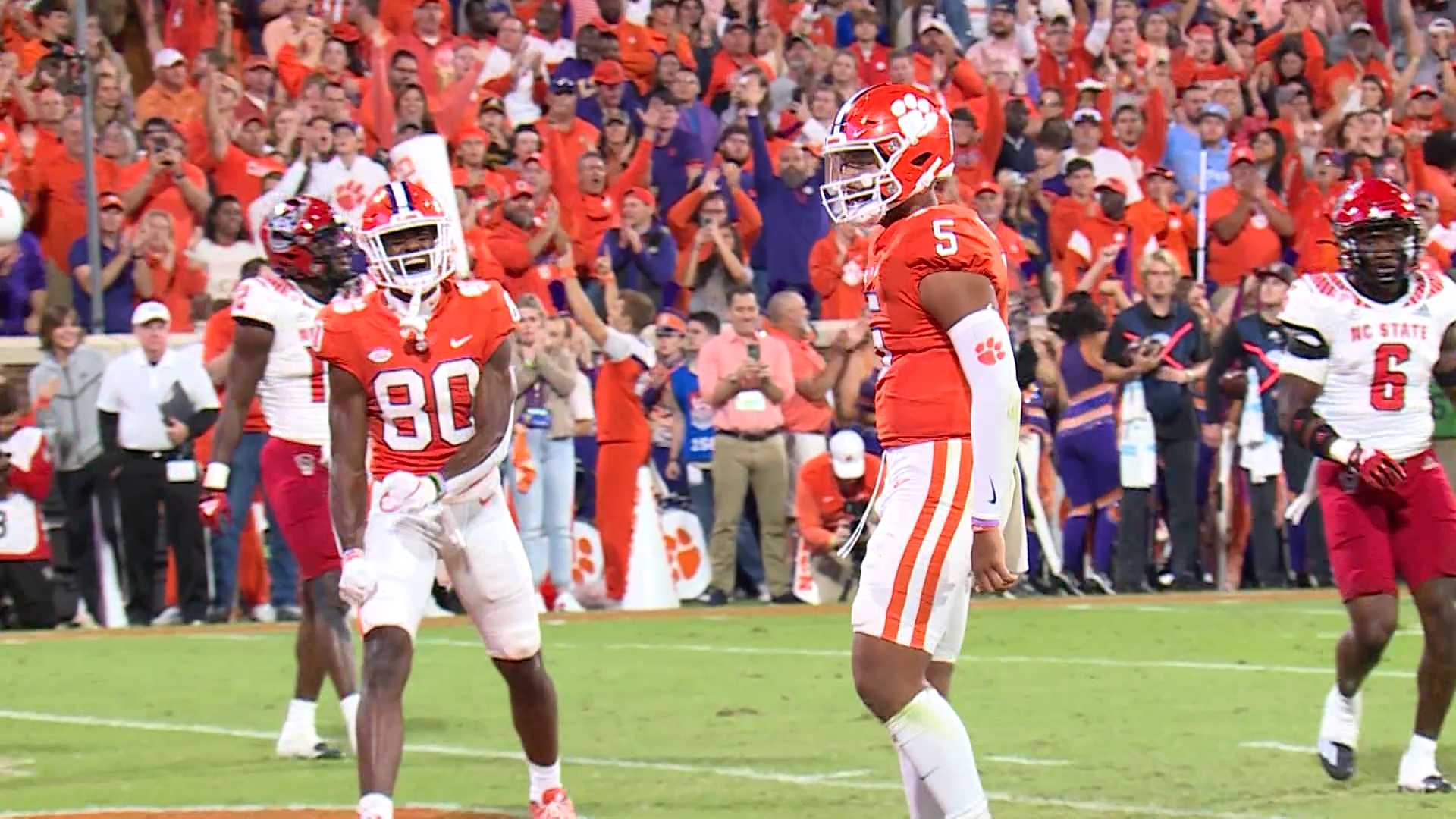 No. 5 Clemson Tops No. 10 NC State 30-20 In ACC Showdown