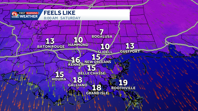Big drop in the temperatures with extremely cold wind chills