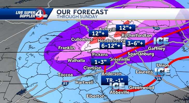 South Carolina: Winter Storm Hits Carolinas