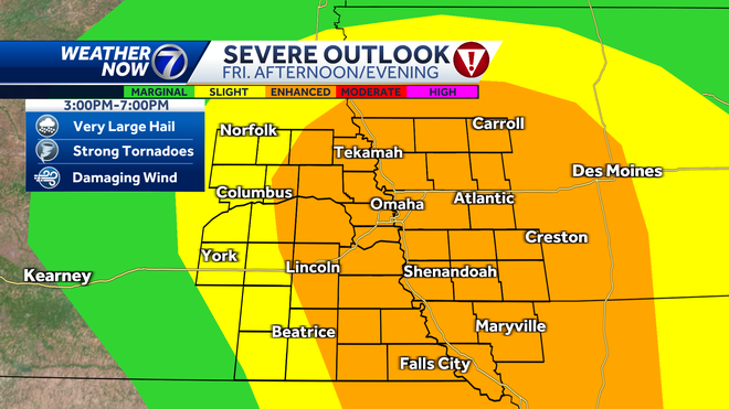 Omaha weather: Strong to severe storms possible through weekend