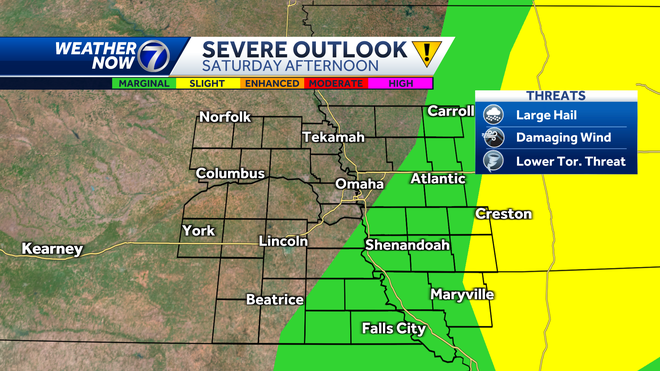 Potential for a few strong storms Friday night, Saturday afternoon