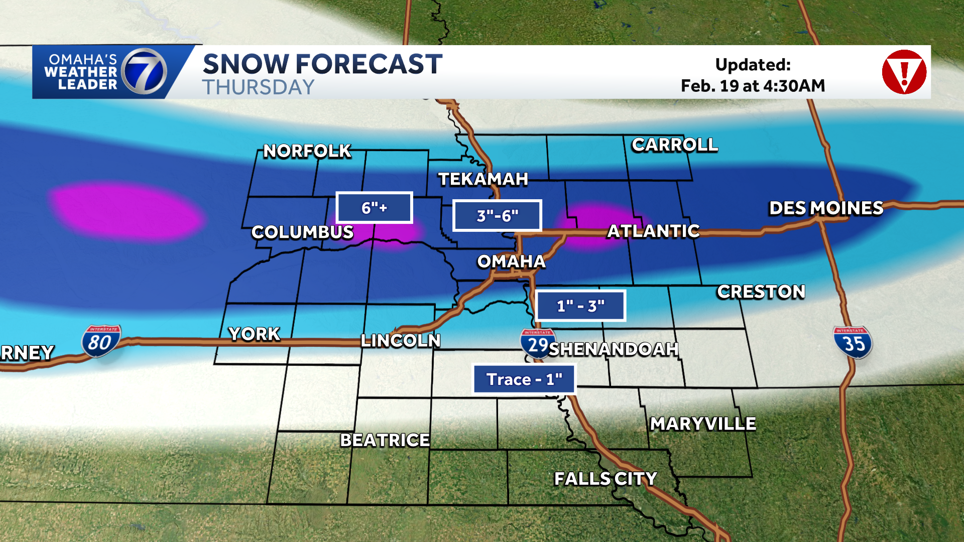 Omaha weather: Timeline of Thursday's winter storm