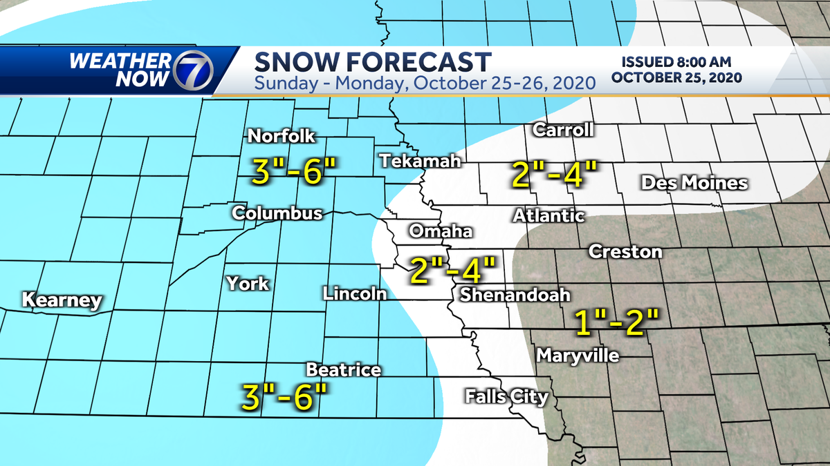 SNOW FORECAST How much snow Omaha is expected to get and when it will