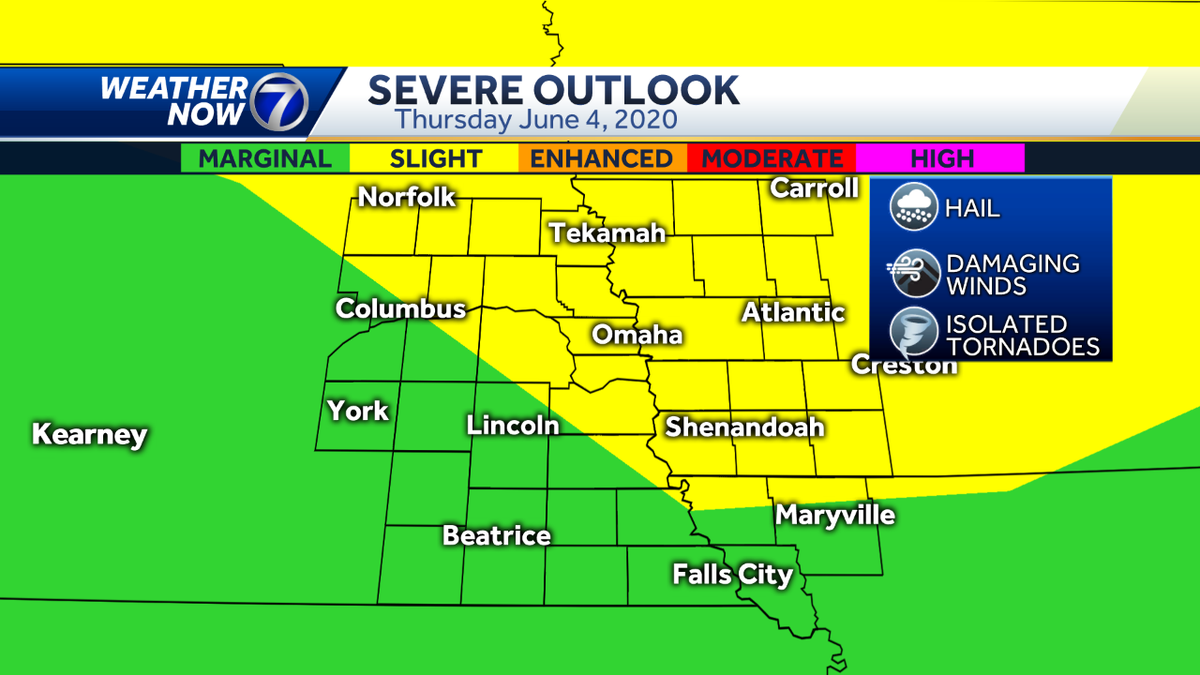 Damaging winds, large hail, isolated tornadoes possible Thursday night ...