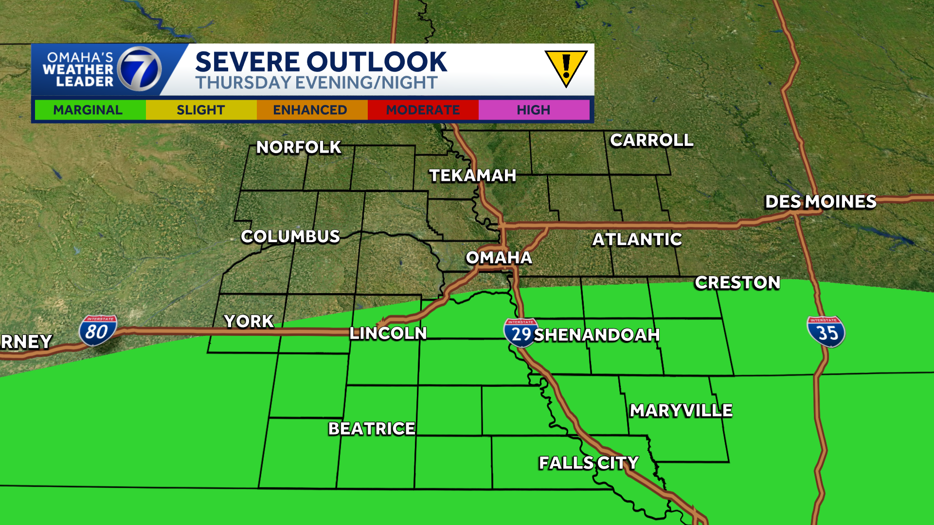 Rain and storms chances for Nebraska, Iowa on Thursday