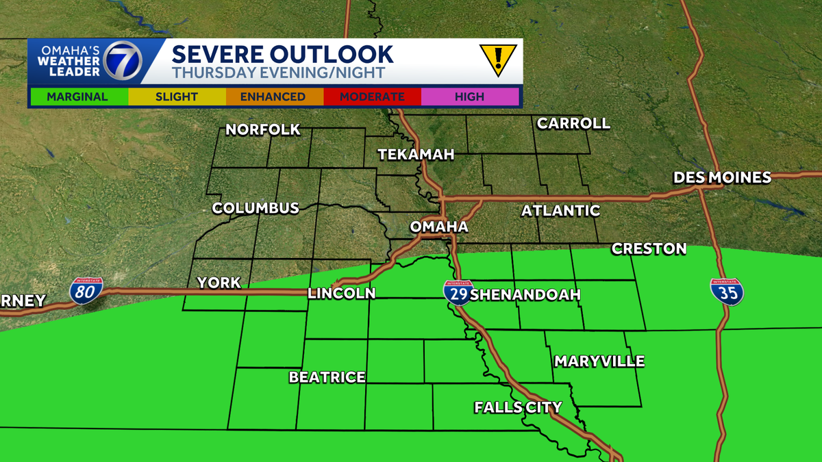 Rain and storms chances for Nebraska, Iowa on Thursday