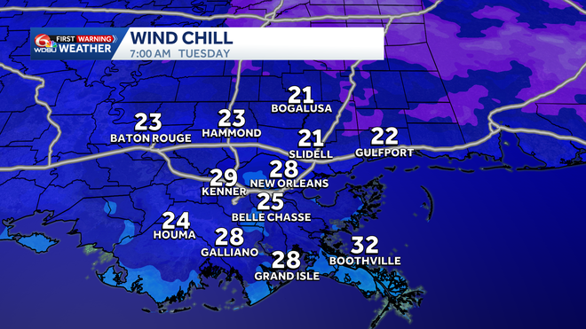weather alert day: freezing temperatures &amp; frigid wind chills tuesday morning.
