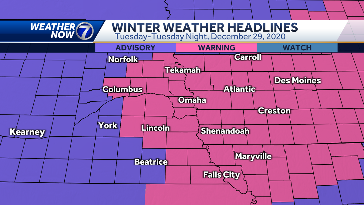 Weather For Christmas 2022 Omaha Nebraska Snow Forecast: Impact Weather Tuesday, Snow Likely With Sleet And Ice South