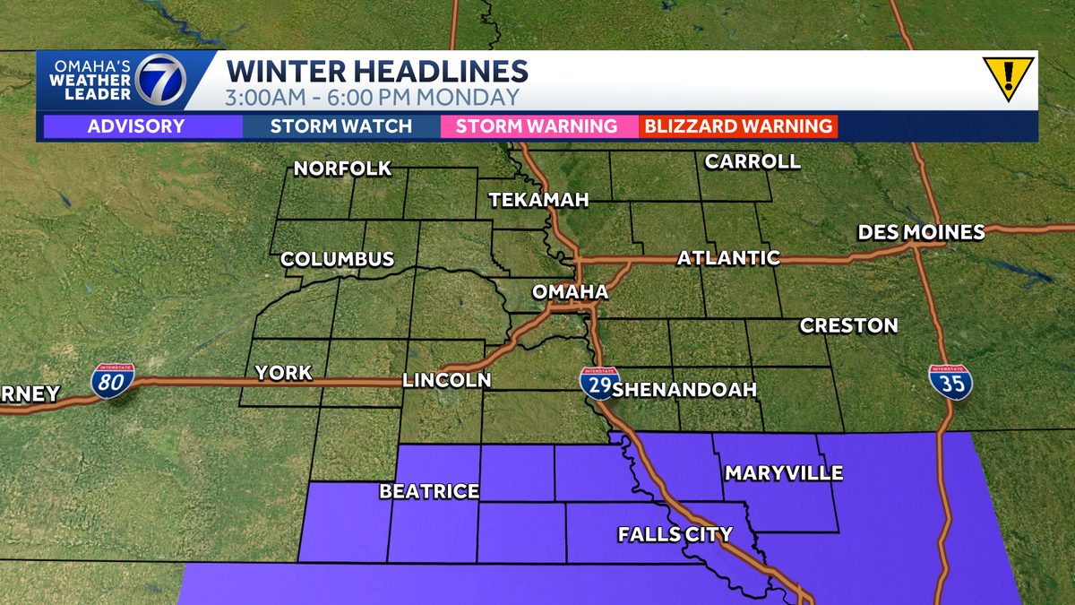 Omaha weather: Frigid Sunday, another round of snow possible to start the week