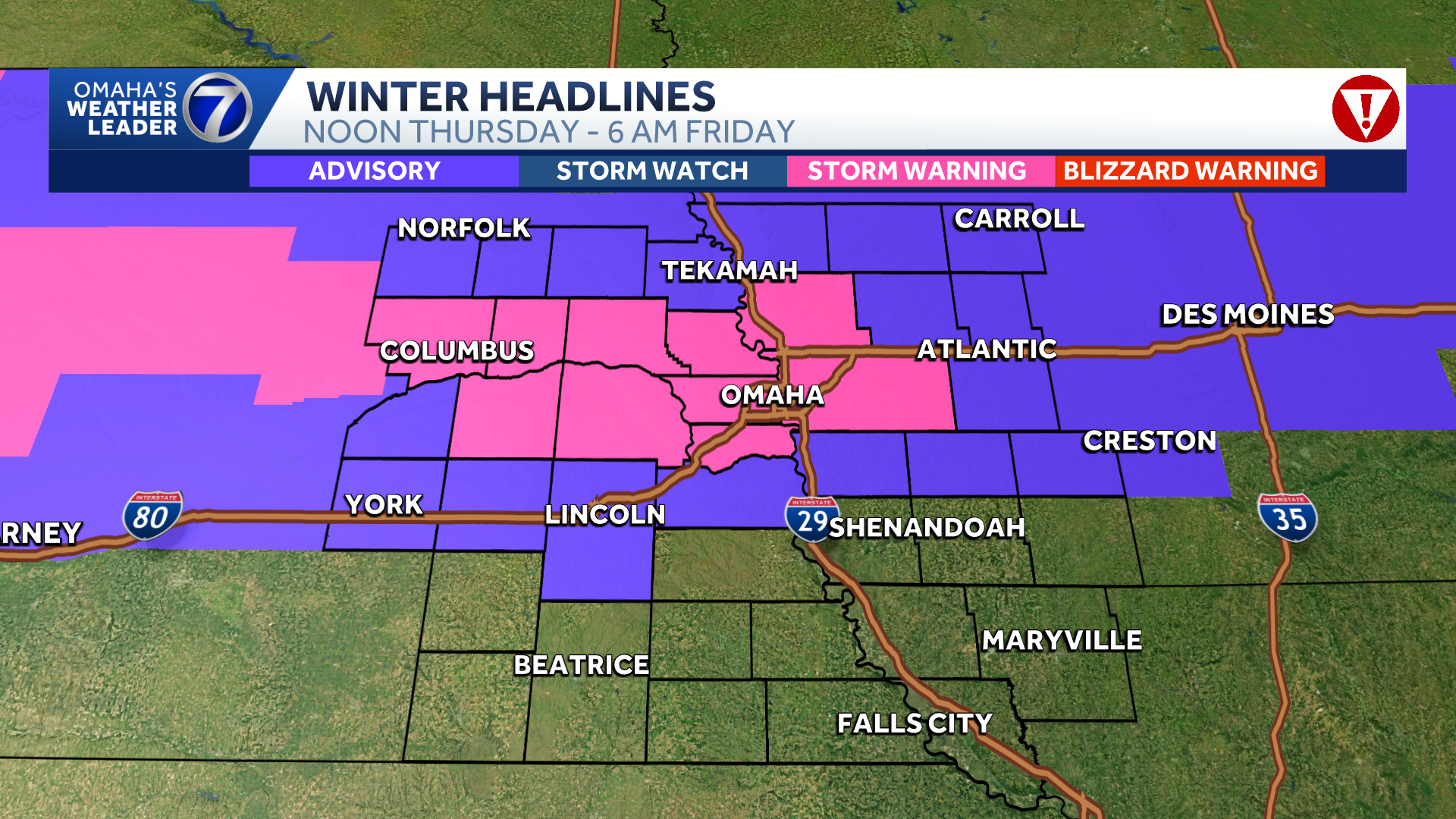 Omaha weather: Winter storm Thursday
