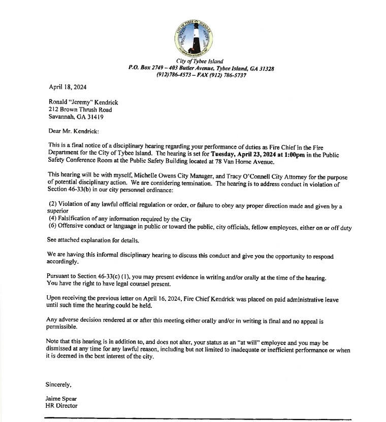 WJCL 22 News Investigates: Why former Tybee Fire Chief was fired