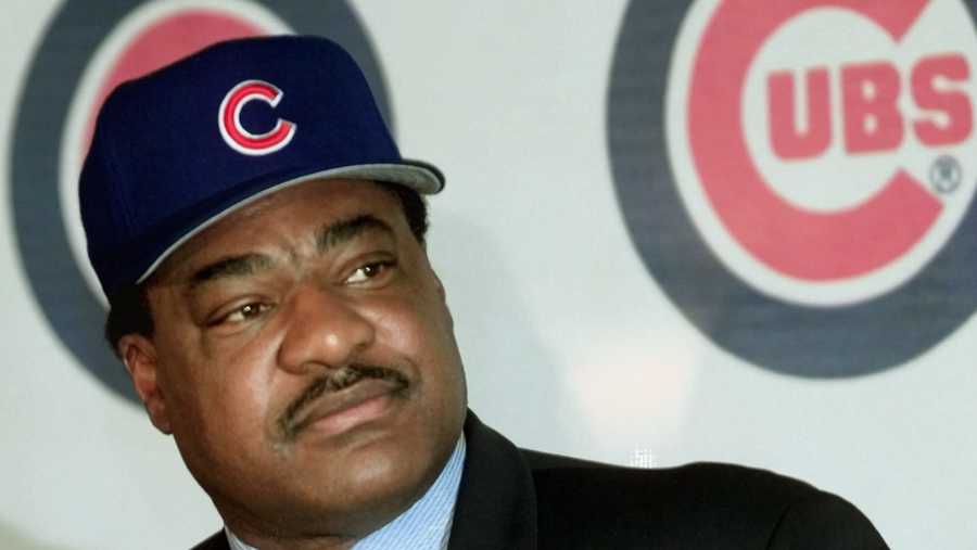Don Baylor listens to reporters after being named the new Chicago Cubs manager Monday, Nov. 1, 1999, during a news conference at Wrigley Field in Chicago.