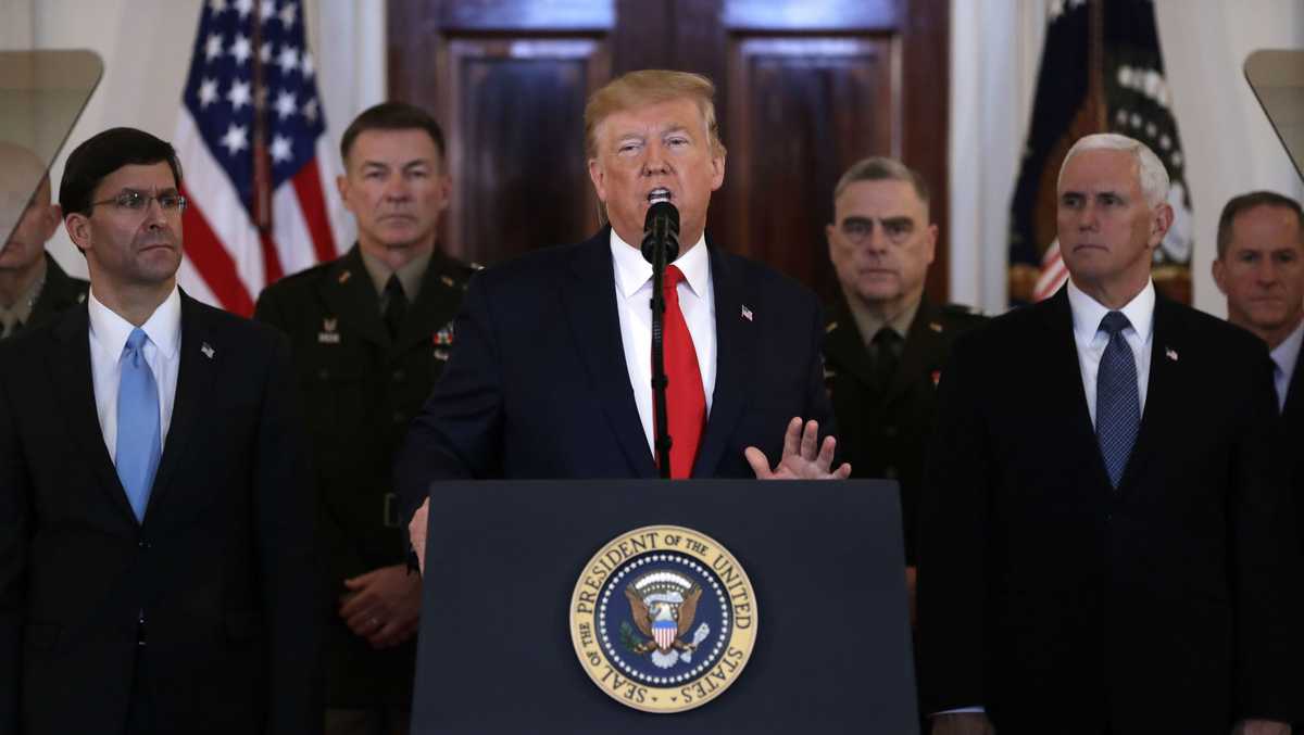 President Trump says Iran appears to be ‘standing down’ after strike