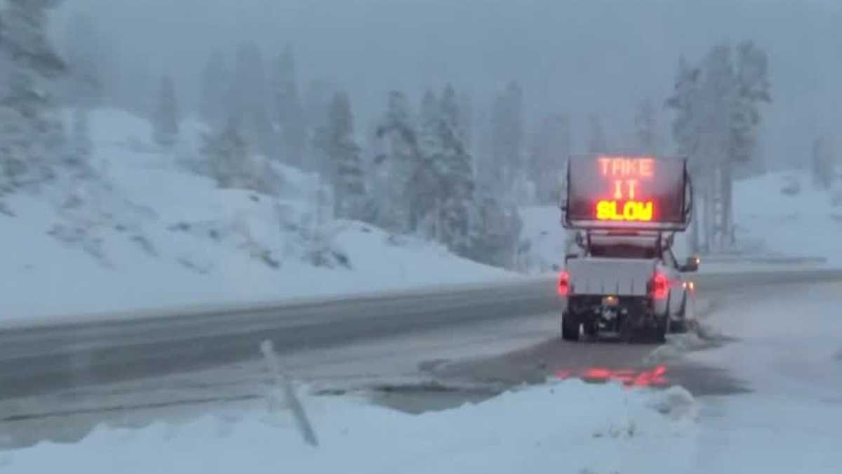 Sierra chain controls: Northern California road conditions after much-needed snow falls upon region