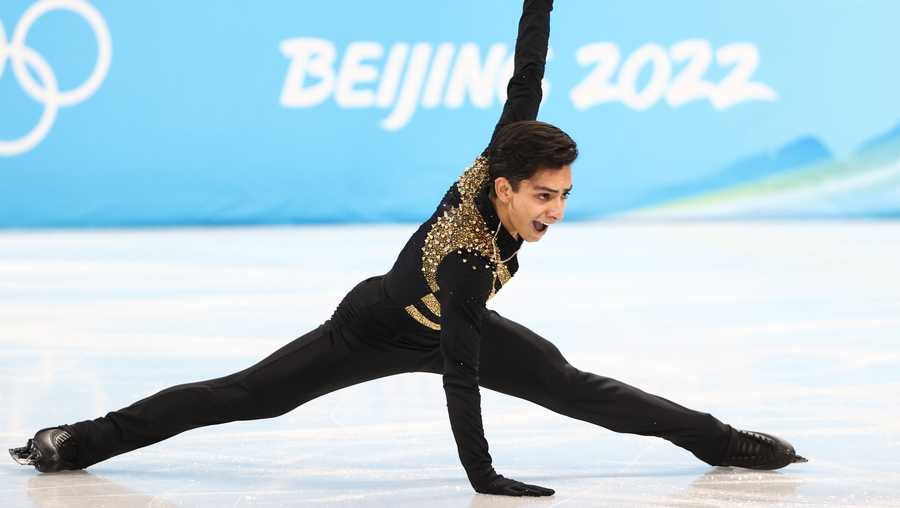 BEIJING, CHINA - FEBRUARY 8, 2022: Figure skater Donovan Carrillo of Mexico performs during the men's short program event at the 2022 Winter Olympic Games, at the Capital Indoor Stadium. Valery Sharifulin/TASS (Photo by Valery Sharifulin\TASS via Getty Images)