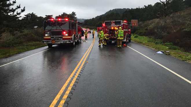 Double fatal crash on Highway 1 near Davenport