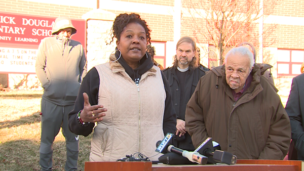 Supporters of Cincinnati's Frederick Douglass Elementary against ...