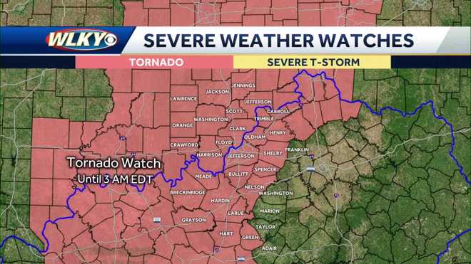 Severe weather threat moves out of Louisville region