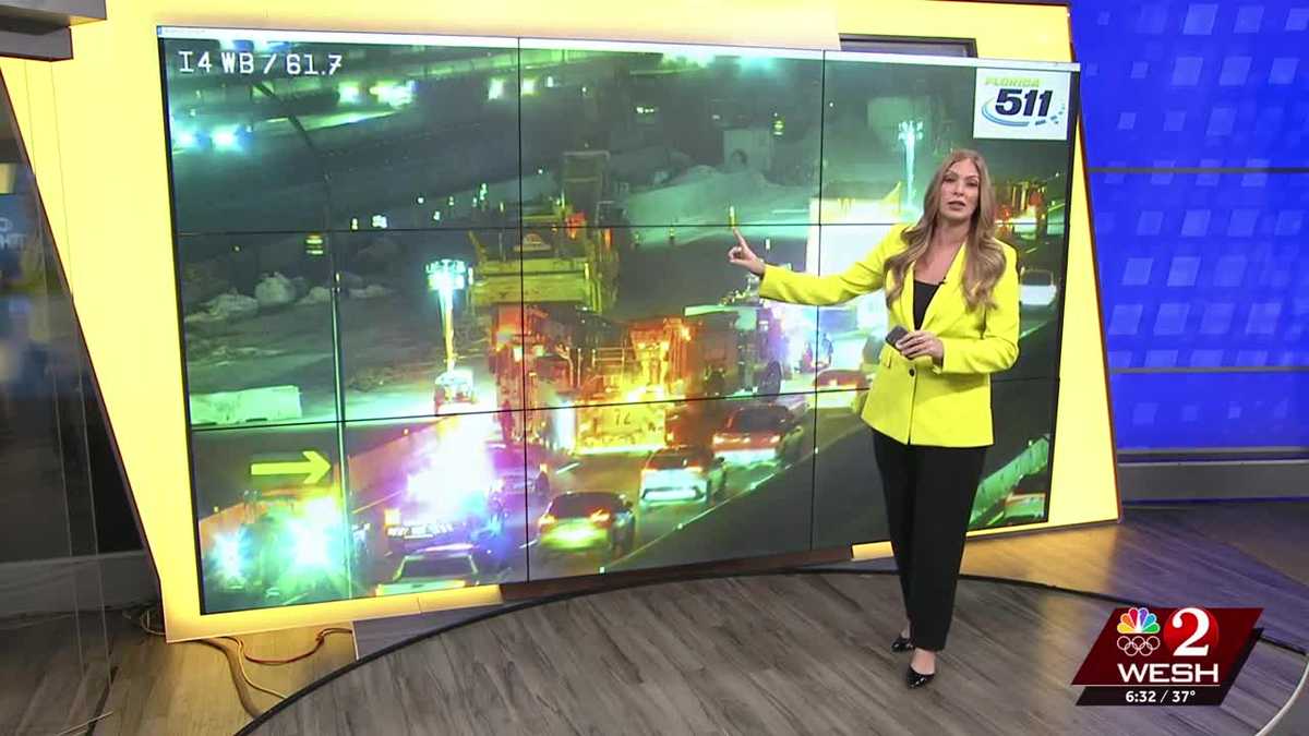 6-vehicle crash causes huge delays on I-4 westbound in Kissimmee