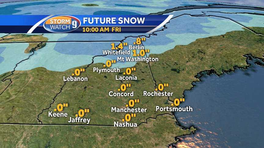 Some parts of NH to see wintry mix Thursday night