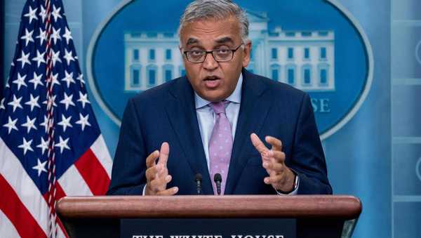 Dr. Ashish Jha, Coordinator of the White House COVID-19 Response Team, speaks during the daily press briefing in the Brady Press Briefing Room of the White House in Washington, DC, October 25, 2022.