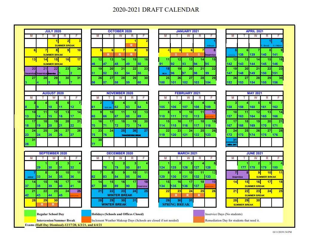 Year Round School Calendar