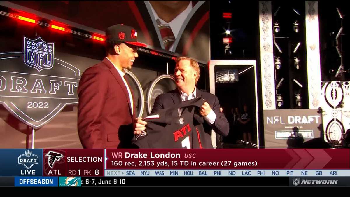 Falcons select USC WR Drake London with No. 8 overall pick in 2022 NFL Draft