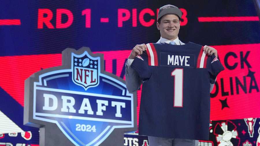 Patriots confirm new quarterback Drake Maye's number; jerseys now on sale