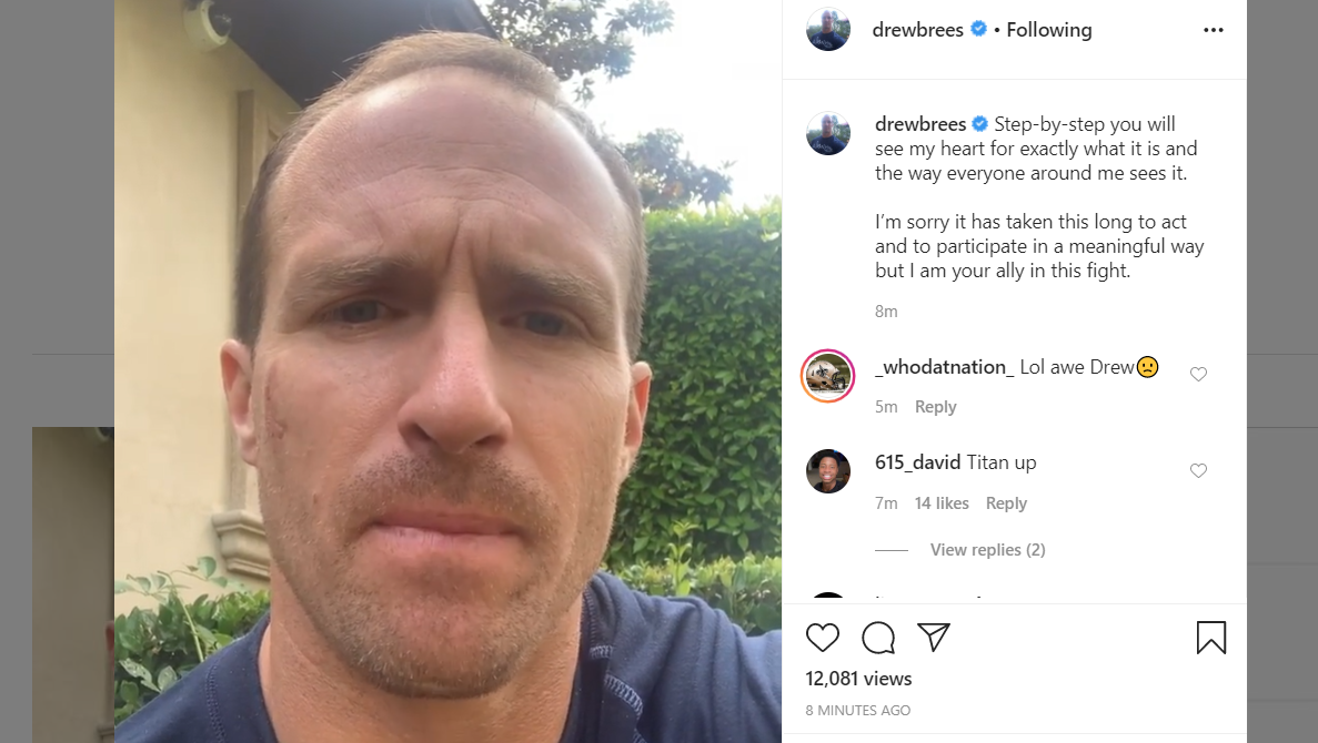 Drew Brees makes second apology for comments on NFL kneeling