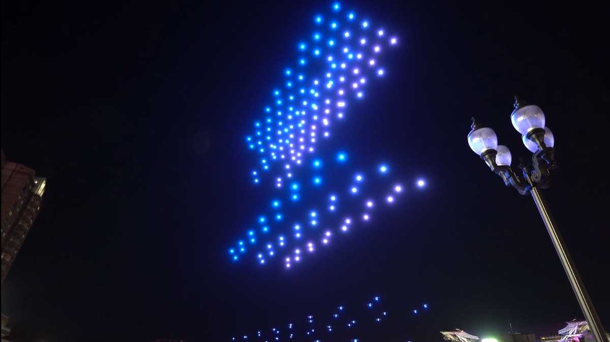 WATCH: BLINK puts on illuminating drone show