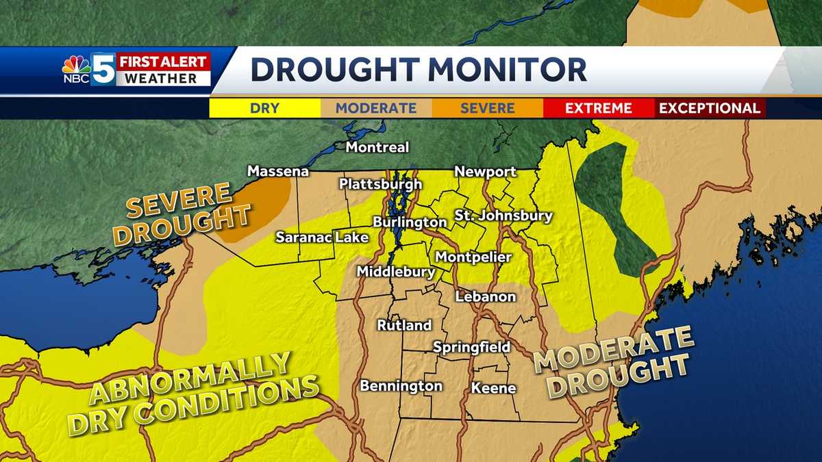 Areas of northern New York now in severe drought