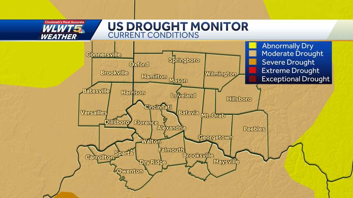 Greater Cincinnati in a 'moderate drought' despite rainfall this week
