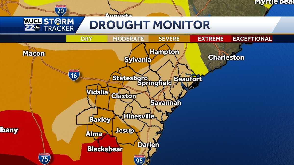 Drought conditions expand across Southeast Georgia, Lowcountry...when rain chances return