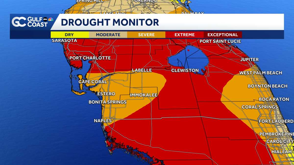Extreme drought worsens across the Gulf Coast as water woes continue