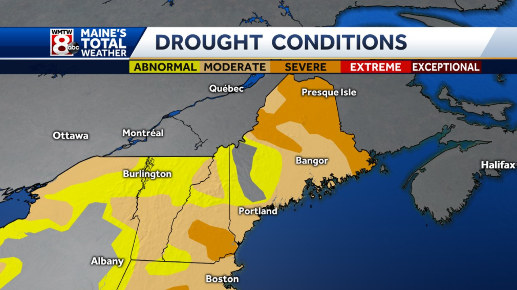 Most of Maine now under a moderate or severe drought