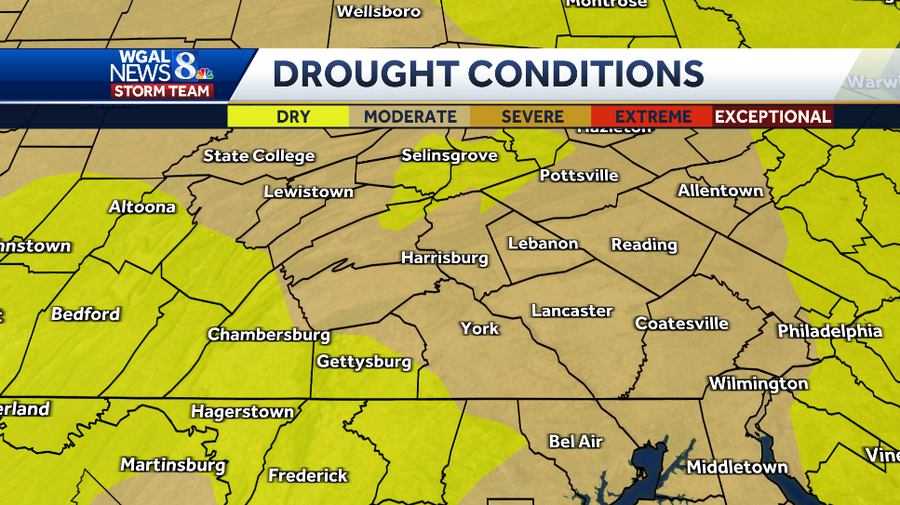 Most of south-central Pa. in moderate drought