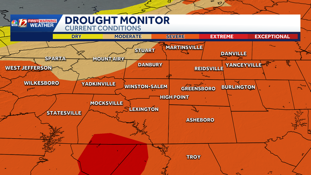 Drought worsens! Severe North Carolina drought conditions continue after soggy Sunday