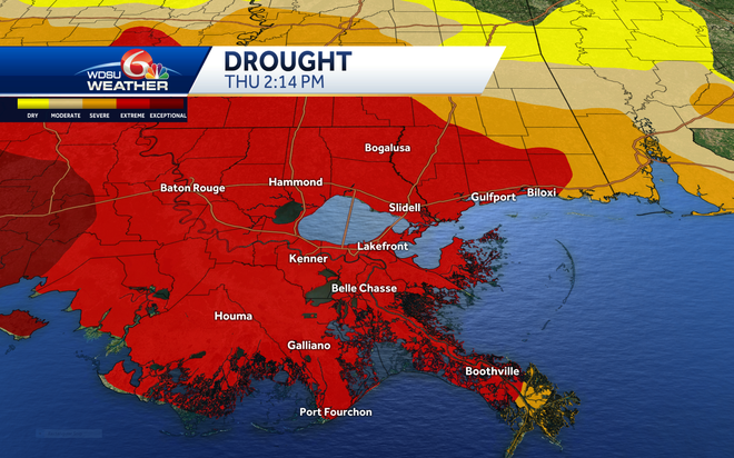 Elevated Fire Danger for New Orleans as Extreme Drought Spreads