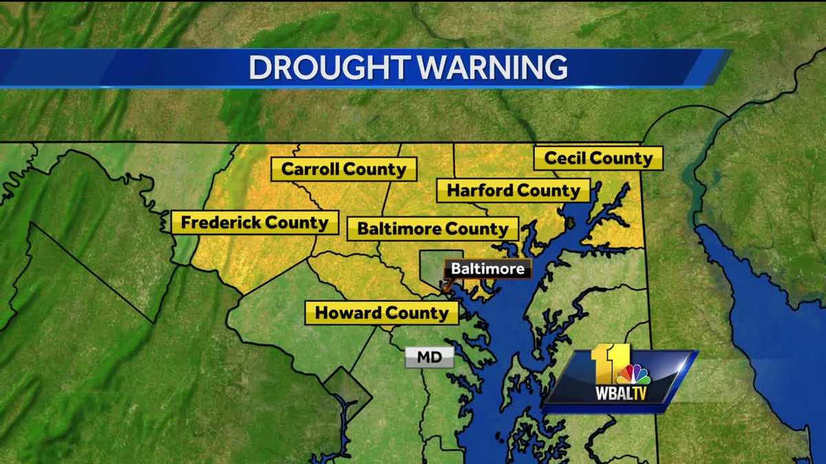 Drought warning issued for central Maryland