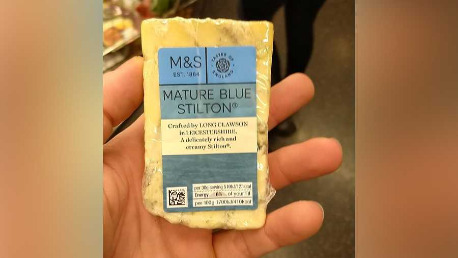 The block of mature blue cheese proved to be one man's undoing.