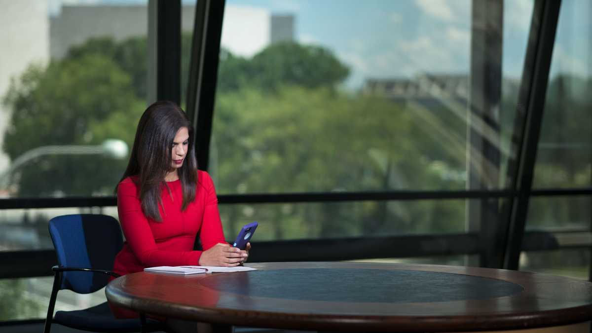 Soledad O'Brien on the set of 'Matter of Fact'