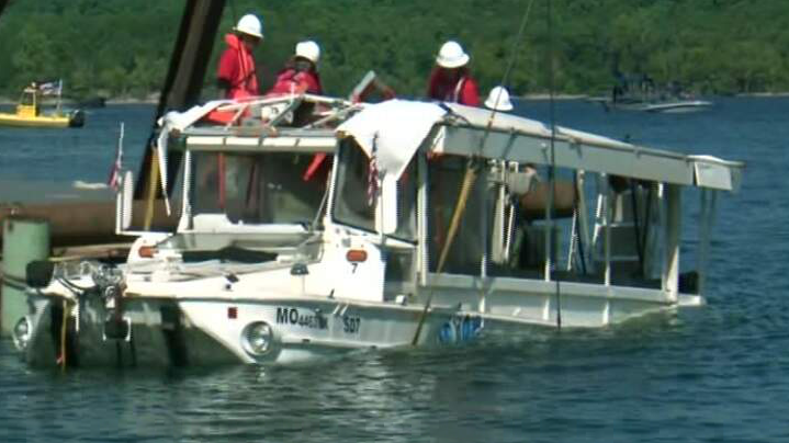 Duck boat raised from Table Rock Lake