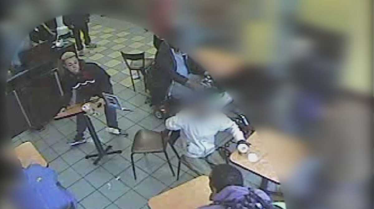 Brawl in Dunkin' Donuts captured on camera